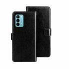 For ZTE Blade A72 4G idewei Crazy Horse Texture Leather Phone Case(Black) - 1