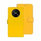 For Honor X40 GT idewei Crazy Horse Texture Leather Phone Case(Yellow) - 1