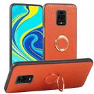 For Xiaomi Redmi Note 9 Pro Litchi Texture Magnetic Shockproof Protective Phone Case(Orange) - 1