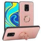 For Xiaomi Redmi Note 9 Pro Litchi Texture Magnetic Shockproof Protective Phone Case(Pink) - 1