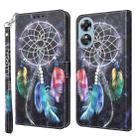 For OPPO A17 3D Painted Leather Phone Case(Colorful Dreamcatcher) - 1