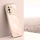 For Huawei nova 10 XINLI Straight 6D Plating Gold Edge TPU Shockproof Case(Pink) - 1