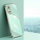 For Huawei P50E XINLI Straight 6D Plating Gold Edge TPU Shockproof Case(Mint Green) - 1