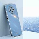 For Huawei Enjoy 50 Plus XINLI Straight 6D Plating Gold Edge TPU Shockproof Case(Celestial Blue) - 1