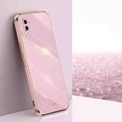 For Huawei Enjoy 9 XINLI Straight 6D Plating Gold Edge TPU Shockproof Case(Cherry Purple) - 1