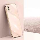 For Huawei Enjoy 9 XINLI Straight 6D Plating Gold Edge TPU Shockproof Case(Pink) - 1