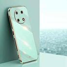 For Huawei Enjoy 50 Pro XINLI Straight 6D Plating Gold Edge TPU Shockproof Case(Mint Green) - 1