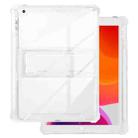 For iPad 10.2 inch TPU + PC Airbag Full Coverage Shockproof Protective Tablet Case with Pen Slots(Transparent) - 1