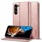 For Samsung Galaxy S23 5G LC.IMEEKE Strong Magnetism Ultra-thin Matte Leather Phone Case(Rose Gold) - 1