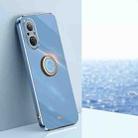 For Huawei nova 9 SE XINLI Straight Edge 6D Electroplate TPU Phone Case with Ring Holder(Celestial Blue) - 1