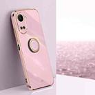 For Huawei nova 10 SE XINLI Straight Edge 6D Electroplate TPU Phone Case with Ring Holder(Cherry Purple) - 1