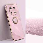 For Huawei Enjoy 50 Pro XINLI Straight Edge 6D Electroplate TPU Phone Case with Ring Holder(Cherry Purple) - 1