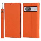 For Google Pixel 7 5G Litchi Texture Genuine Leather Phone Case(Orange) - 1