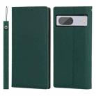 For Google Pixel 7 5G Litchi Texture Genuine Leather Phone Case(Dark Green) - 1