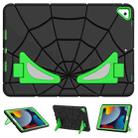 For iPad 10.2 2021 / 2020 / 2019 Silicone + PC Shockproof Protective Tablet Case(Black+Green) - 1