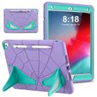 For iPad 10.2 2021 / 2020 / 2019 Silicone + PC Shockproof Protective Tablet Case (Purple + Mint Green) - 1