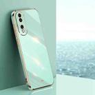 For Honor 70 XINLI Straight 6D Plating Gold Edge TPU Shockproof Case(Mint Green) - 1