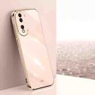 For Honor 80 5G XINLI Straight 6D Plating Gold Edge TPU Shockproof Case(Pink) - 1