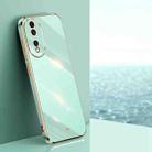 For Honor 80 5G XINLI Straight 6D Plating Gold Edge TPU Shockproof Case(Mint Green) - 1