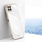 For Honor X8 5G XINLI Straight 6D Plating Gold Edge TPU Shockproof Case(White) - 1