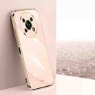 For Honor X30 XINLI Straight 6D Plating Gold Edge TPU Shockproof Case(Pink) - 1