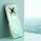 For Honor X30 XINLI Straight 6D Plating Gold Edge TPU Shockproof Case(Mint Green) - 1