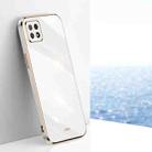 For Honor X30i XINLI Straight 6D Plating Gold Edge TPU Shockproof Case(White) - 1