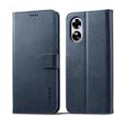 For OPPO A17 LC.IMEEKE Calf Texture Leather Phone Case(Blue) - 1