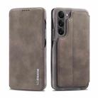 For Samsung Galaxy S23 5G LC.IMEEKE Hon Ancient Series Flip Leather Phone Case(Coffee) - 1