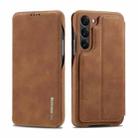 For Samsung Galaxy S23 5G LC.IMEEKE Hon Ancient Series Flip Leather Phone Case(Brown) - 1