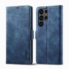 For Samsung Galaxy S23 Ultra 5G LC.IMEEKE Strong Magnetism Microfiber Leather Phone Case(Blue) - 1