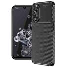 For OPPO A58 Carbon Fiber Texture Shockproof TPU Phone Case(Black) - 1