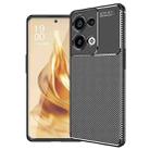 For OPPO Reno9 Pro+ Carbon Fiber Texture Shockproof TPU Phone Case(Black) - 1