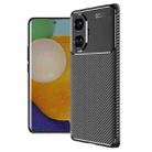 For Realme 10 Pro+ Carbon Fiber Texture Shockproof TPU Phone Case(Black) - 1