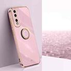 For Honor 80 Pro 5G XINLI Straight Edge 6D Electroplate TPU Phone Case with Ring Holder(Cherry Purple) - 1