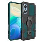 For OPPO A17 Armor Warrior Shockproof PC + TPU Phone Case(Army Green) - 1