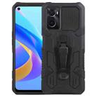 For OPPO A76 Armor Warrior Shockproof PC + TPU Phone Case(Black) - 1