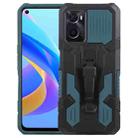 For OPPO A76 Armor Warrior Shockproof PC + TPU Phone Case(Army Green) - 1