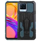 For Realme 8 Pro Armor Warrior Shockproof PC + TPU Phone Case(Army Green) - 1