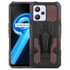 For Realme 9 Armor Warrior Shockproof PC + TPU Phone Case(Brown) - 1