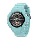 For Samsung Galaxy Watch5 40mm Solid Color Silicone Watch Band(Cyan) - 1