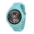 For Samsung Galaxy Watch5 Pro 45mm Solid Color Silicone Watch Band(Cyan) - 1