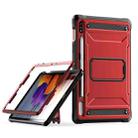 For Samsung Galaxy Tab S7/S8 Explorer PC + TPU Tablet Protective Case with Pen Slot(Red) - 1