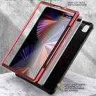 For iPad Pro 12.9 2021/2020/2018 Explorer PC + TPU Tablet Protective Case with Pen Slot(Red) - 6