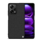 For Xiaomi Redmi Note 12 Pro+ China NILLKIN Shockproof TPU + PC Textured Phone Case(Black) - 1
