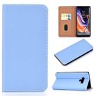 For Galaxy Note9 Solid Color Frosted Magnetic Horizontal Flip Leather Case with Card Slots & Holder(Blue) - 1