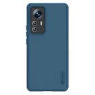 For Xiaomi 12T Pro NILLKIN Frosted Shield Pro PC + TPU Phone Case(Blue) - 1