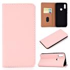 For Xiaomi Redmi 7 Solid Color Frosted Magnetic Horizontal Flip Leather Case with Card Slots & Holder(Pink) - 1