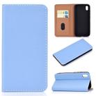 For Xiaomi Redmi 7A Solid Color Frosted Magnetic Horizontal Flip Leather Case with Card Slots & Holder(Blue) - 1