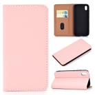 For Xiaomi Redmi 7A Solid Color Frosted Magnetic Horizontal Flip Leather Case with Card Slots & Holder(Pink) - 1